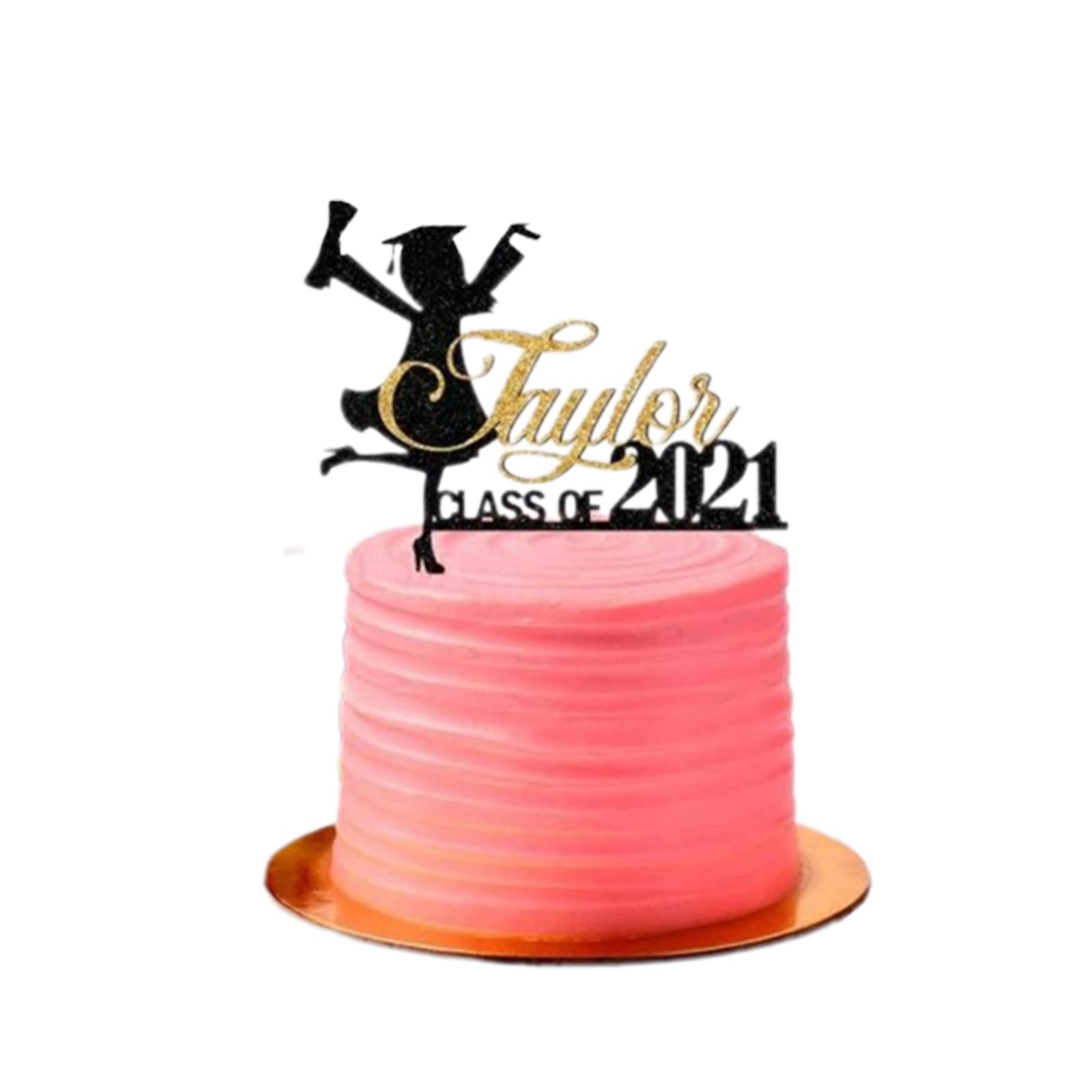 Custom Graduation Cake Topper 2025 - Personalized Class of 2025 Cake Decorations - Congratulations Cake Topper for High School & College Graduation Parties (Style 1) - Perfect for Graduation Cakes, Cupcakes & Dessert Tables
