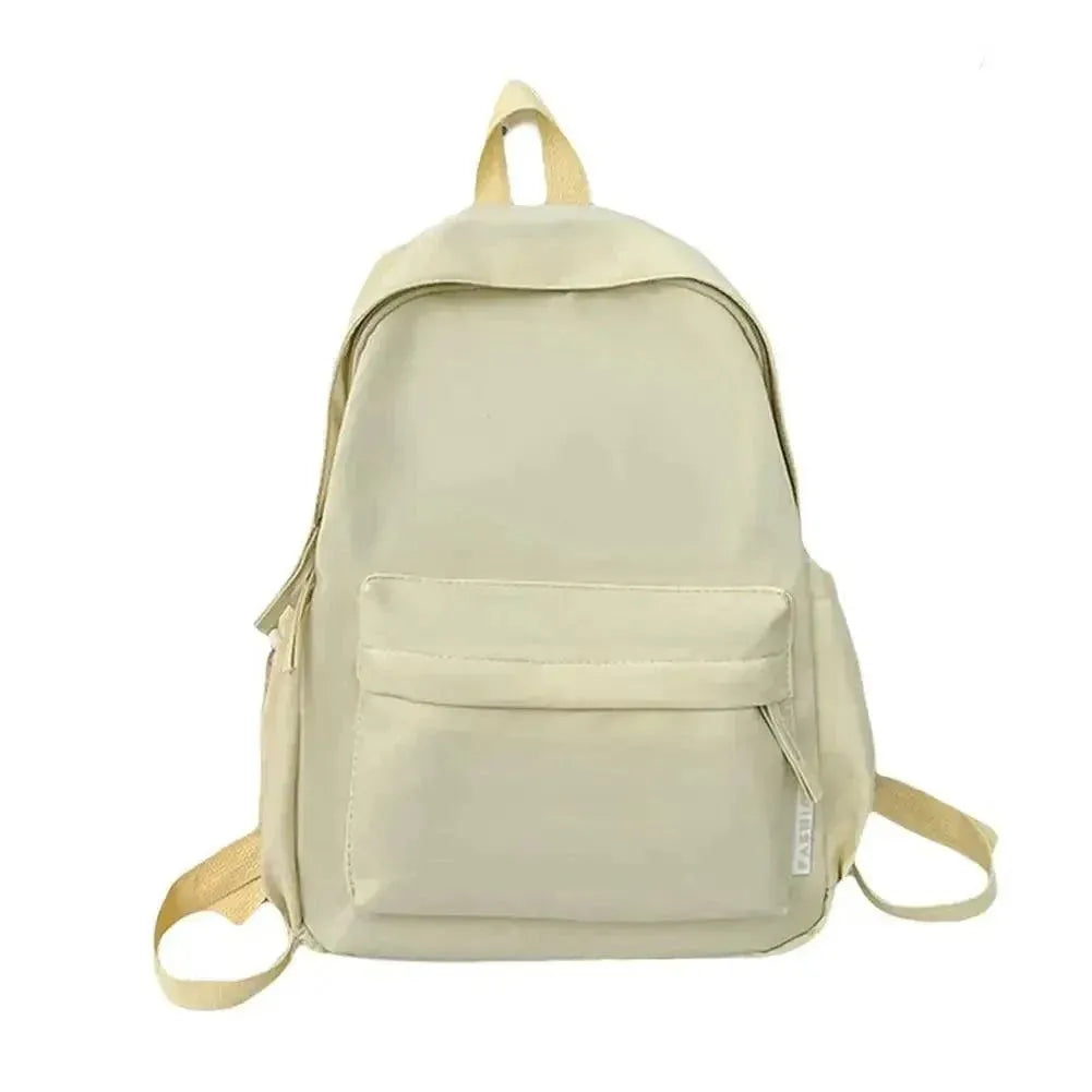Stylish Solid Color Women's Backpack - Lightweight Durable Travel & School Bag for Everyday Use