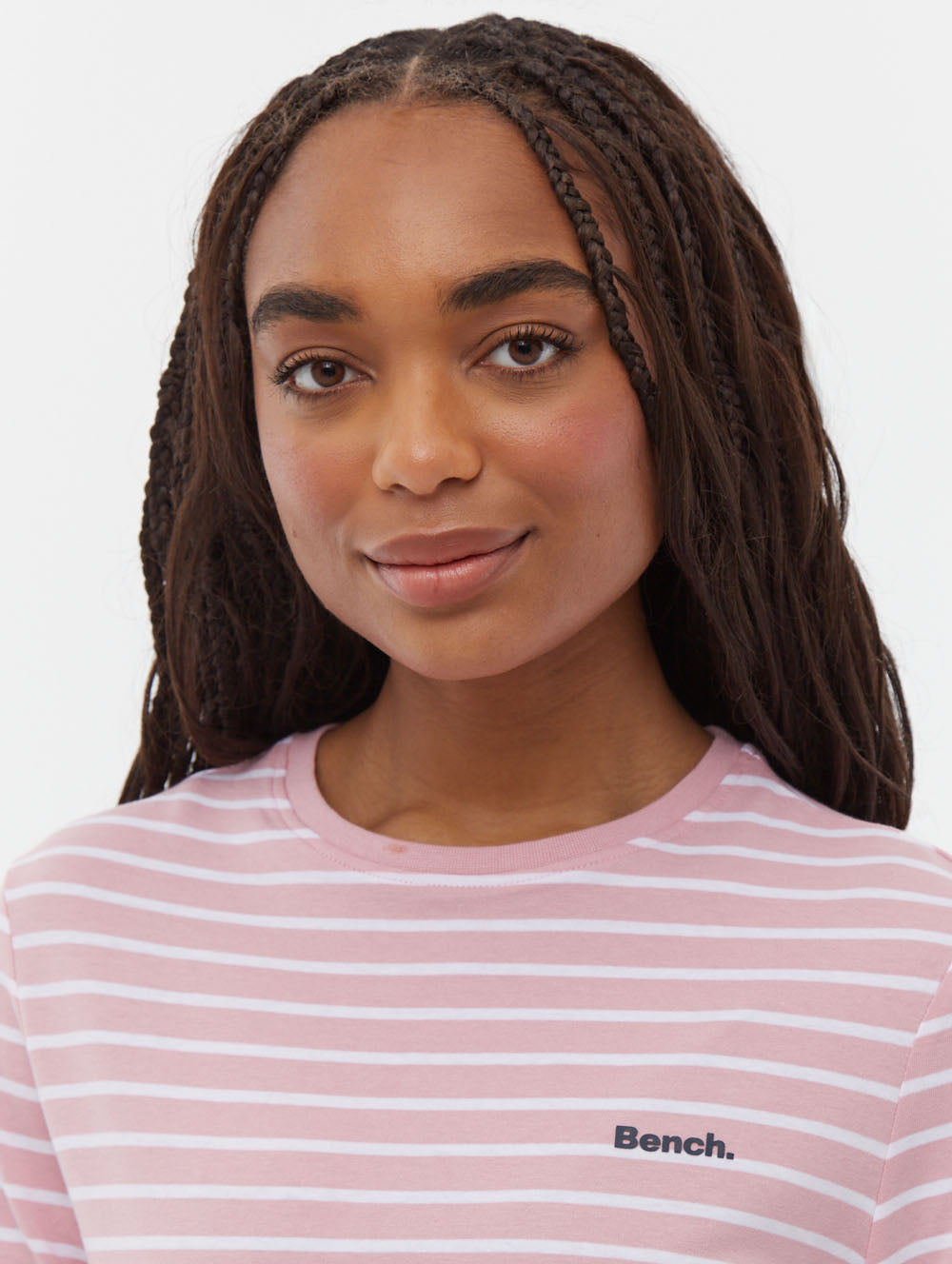 Lesedi 3/4 Stripe T-Shirt for Women - Comfortable Casual Short Sleeve Top for Everyday Wear, Workout, and Street Style Outfits