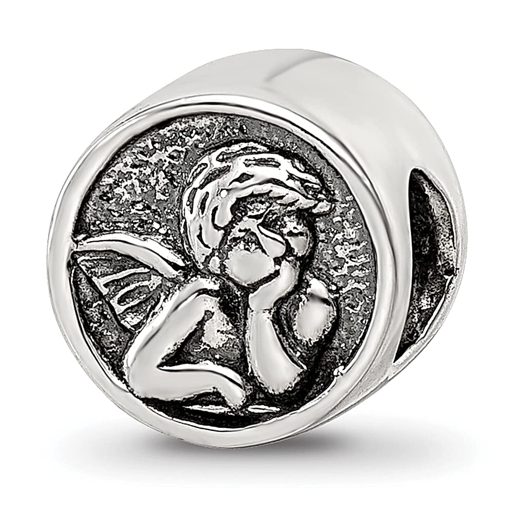 925 Sterling Silver Angel Charm Bead for Bracelet - Religious Fine Jewelry Gift for Women - Perfect for Birthdays, Anniversaries & Spiritual Occasions