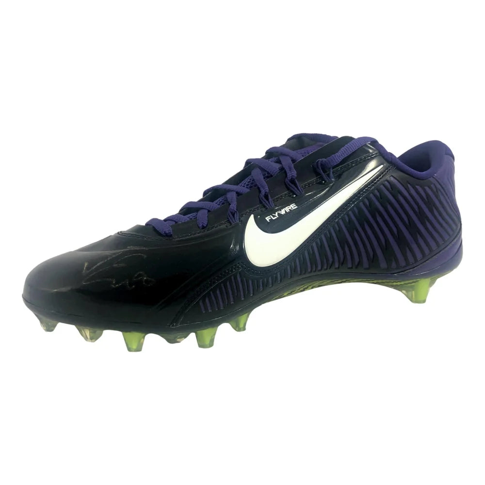 Jacob Eason Autographed Football Cleat - Indianapolis Colts & Washington Huskies Game-Worn Shoe with JSA COA - Perfect for NFL Memorabilia Collectors and Sports Fans Display