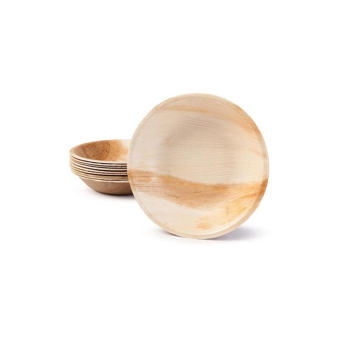 Eco-Friendly Palm Leaf 6 Bowl Set - Biodegradable & Sustainable Dinnerware for Parties, Picnics, and Outdoor Dining