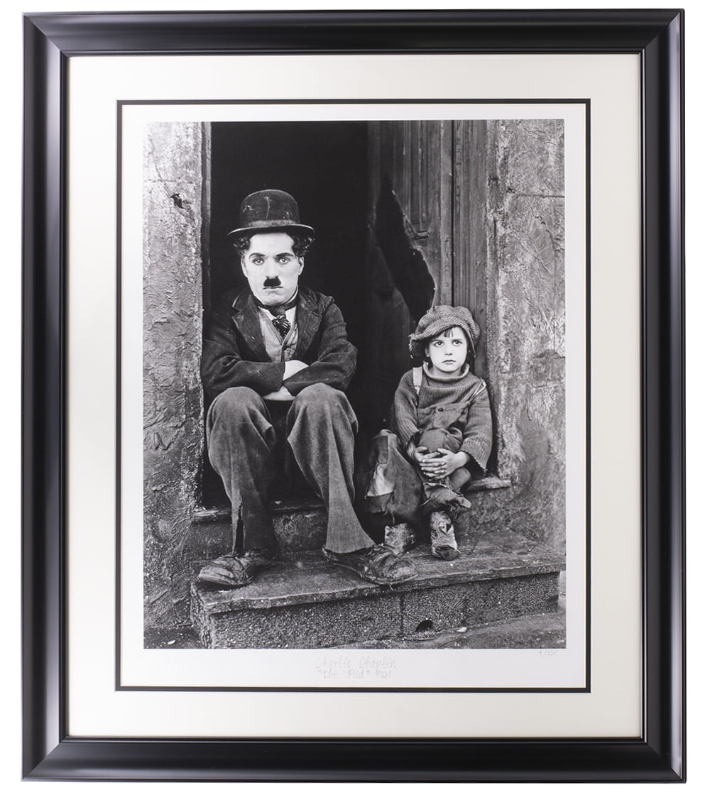 Charlie Chaplin The Kid Framed 16.5x22 Historical Photo Archive Giclee Print Limited Edition 9/375 - Vintage Movie Memorabilia for Film Collectors & Home Theater Decor