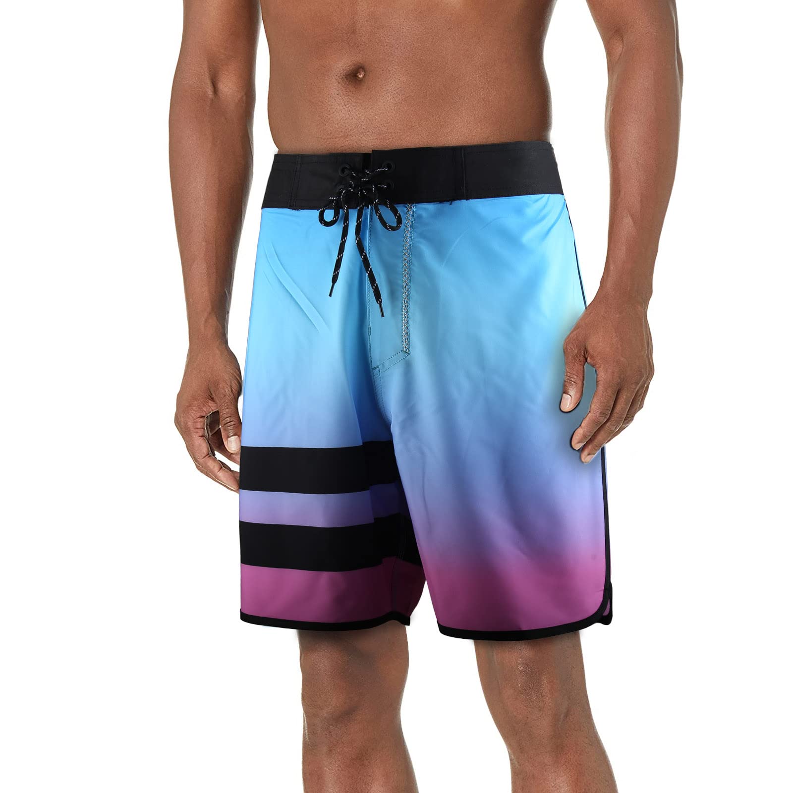 BOOMCOOL Men's Swim Trunks 2-Pack - Quick Dry Swim Shorts, Board Shorts & Beach Shorts for Men | Funny Bathing Suits for Swimming, Surfing & Summer Vacations