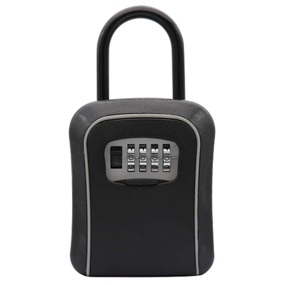 4-Digit Combination Key Lock Box - Secure Wall Mount Key Storage for Home & Business, Weatherproof Outdoor & Indoor Key Safe Box - Perfect for House Keys, Airbnb, Rental Properties, and Office Access