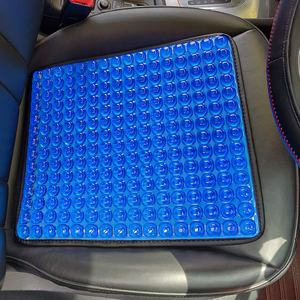 FMS Cooling Gel Seat Cushion - Breathable Non-Slip Car Seat Pad for Pressure Relief | Ideal for Office Chair, Wheelchair & Home Use | Round Design for Comfort & Support