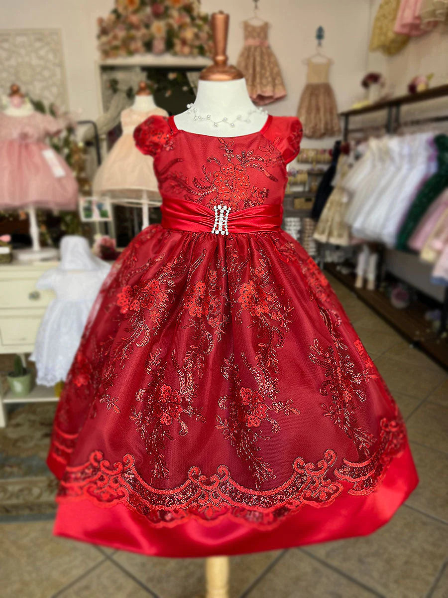 Elegant Party & Flower Girl Dress for Weddings & Special Occasions - Style #191