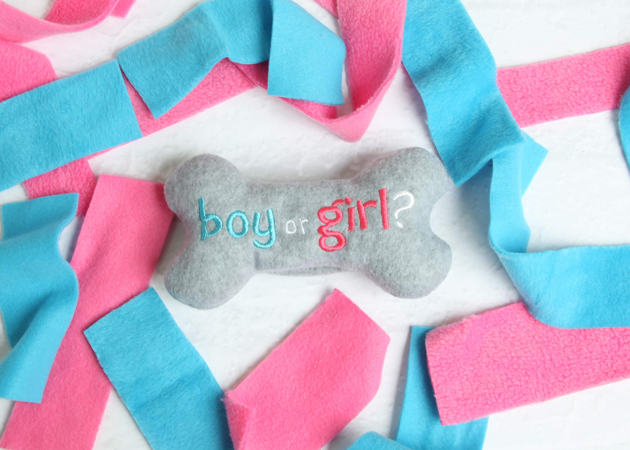 Gender Reveal Dog Toy - Pink or Blue Stuffing for Boy or Girl Puppies | Perfect for Pet Gender Reveal Parties & Puppy Showers