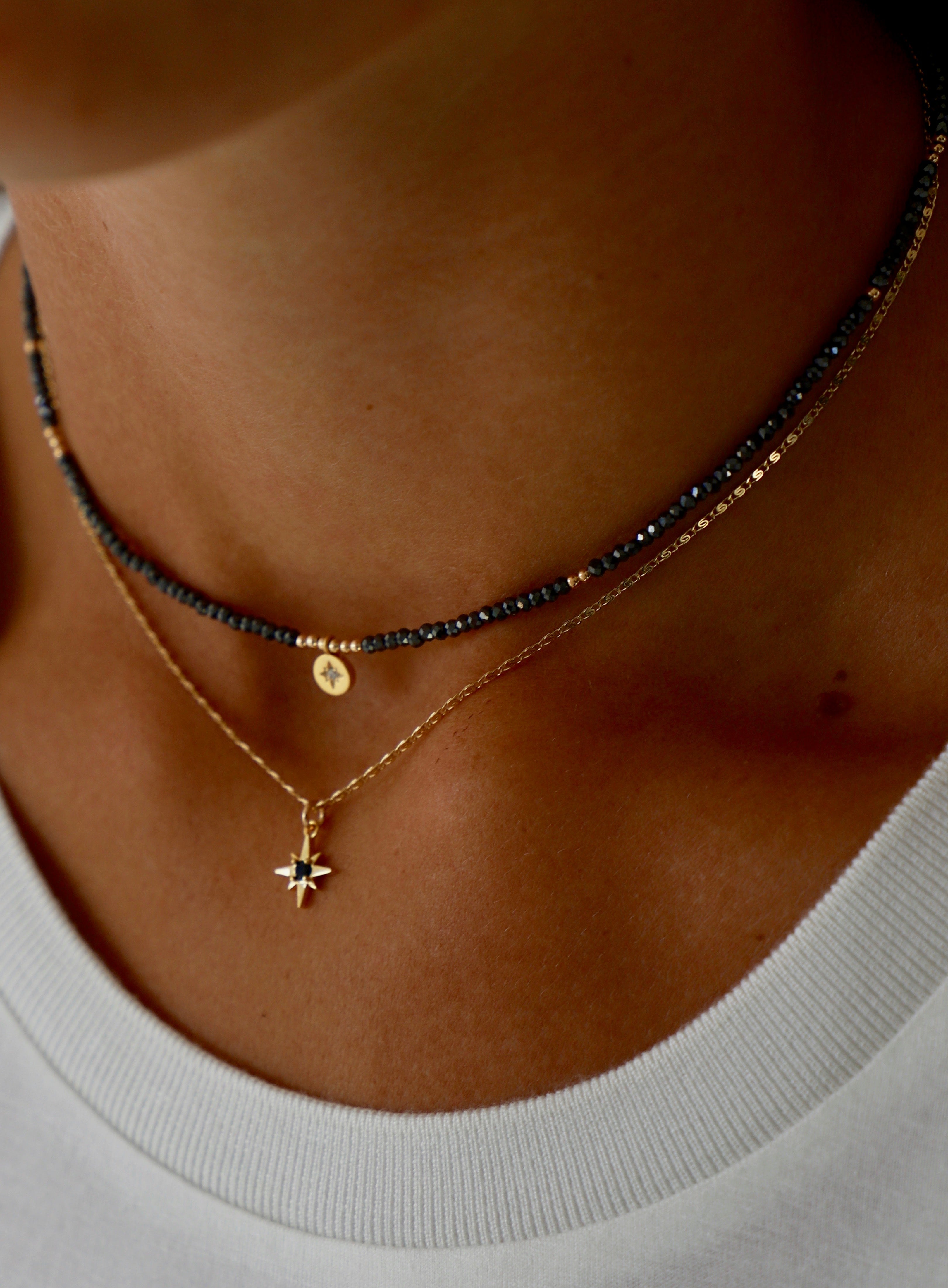 Beaded Star Medallion Necklace for Women - Boho Chic Jewelry with Crystal Accents - Perfect for Festivals, Parties & Everyday Wear