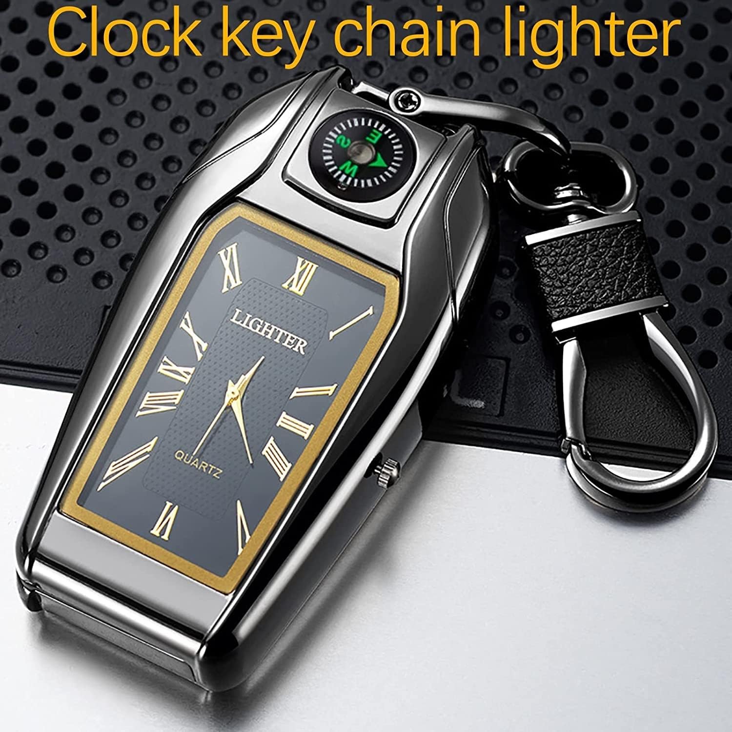 Windproof Jet Torch Lighter - Refillable Butane Keychain Lighter for Outdoor & Camping