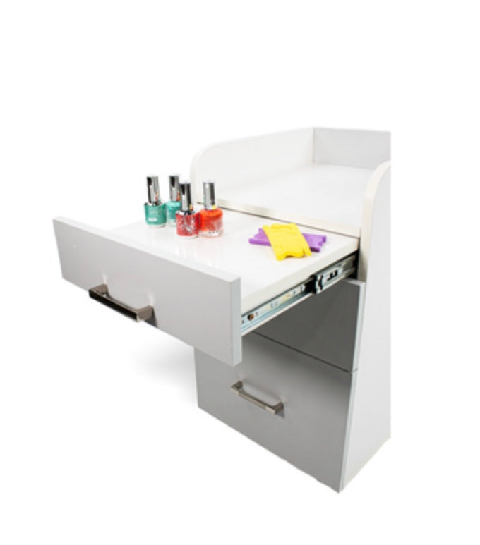 Milan Pedi Trolley - Professional Nail Salon Pedicure Cart with Wheels for Manicurists | Perfect for Spa, Beauty Salon & Mobile Nail Services