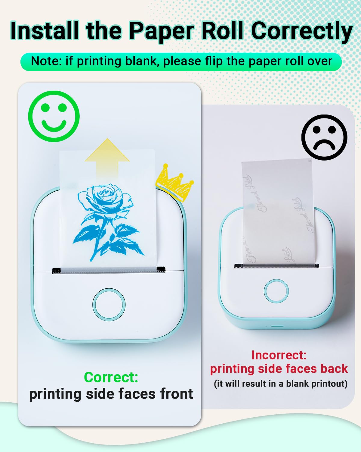 Print Pods Mini Thermal Printer - Portable Inkless Sticker Maker for Study Notes, Graphic Labels, Anatomical Diagrams & Receipts | Compact Phone Labeling Machine for Students, Office & Home Organization (Green)
