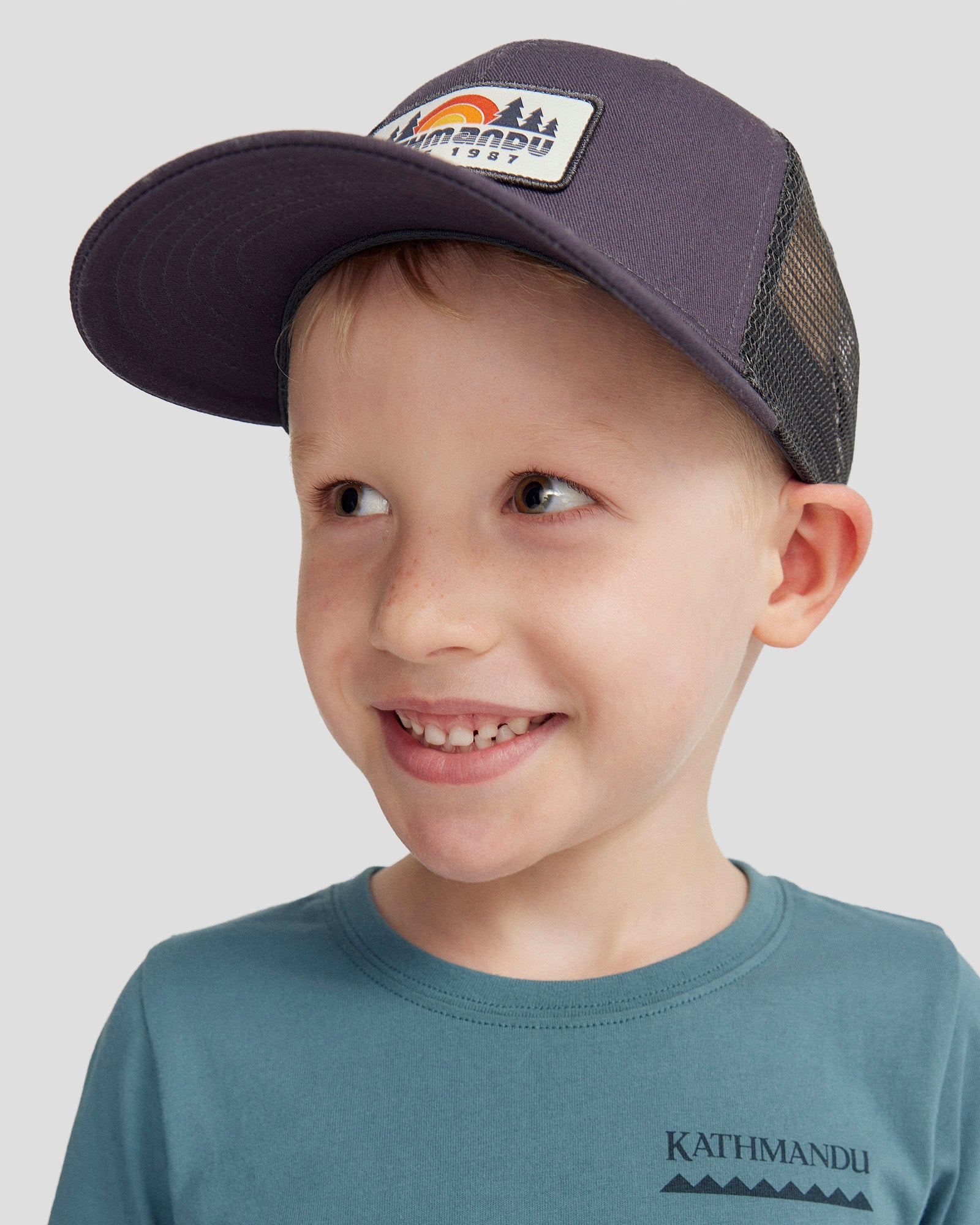 Unisex Kids' Trucker Low Profile Baseball Cap - Pure Navy Blue for Outdoor Play & Sports Activities