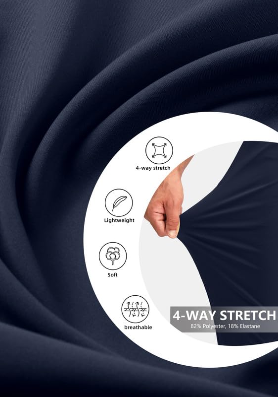 Pudolla Men's Slim Fit Golf Joggers Pants with Zipper Pockets - Stretchable Lightweight Sweatpants for Casual Wear & Golfing | Perfect for Golf Course, Office & Weekend Outings