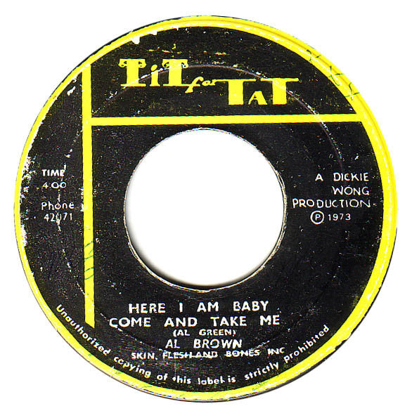 Al Brown (4) - Skin, Flesh & Bones: Here I Am Baby Come And Take Me (7) (VG) - Perfect for Vintage Music Collectors & 70s Soul Enthusiasts