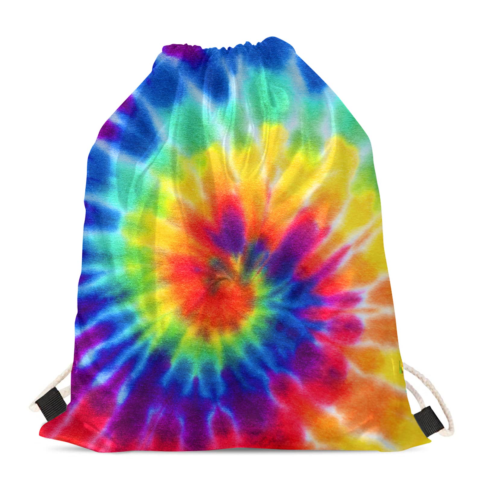 Tie Dye Drawstring Backpack for Women & Girls - Lightweight Washable Gym Bag with Cinch String - Perfect for Sports, Parties, Travel & Everyday Use