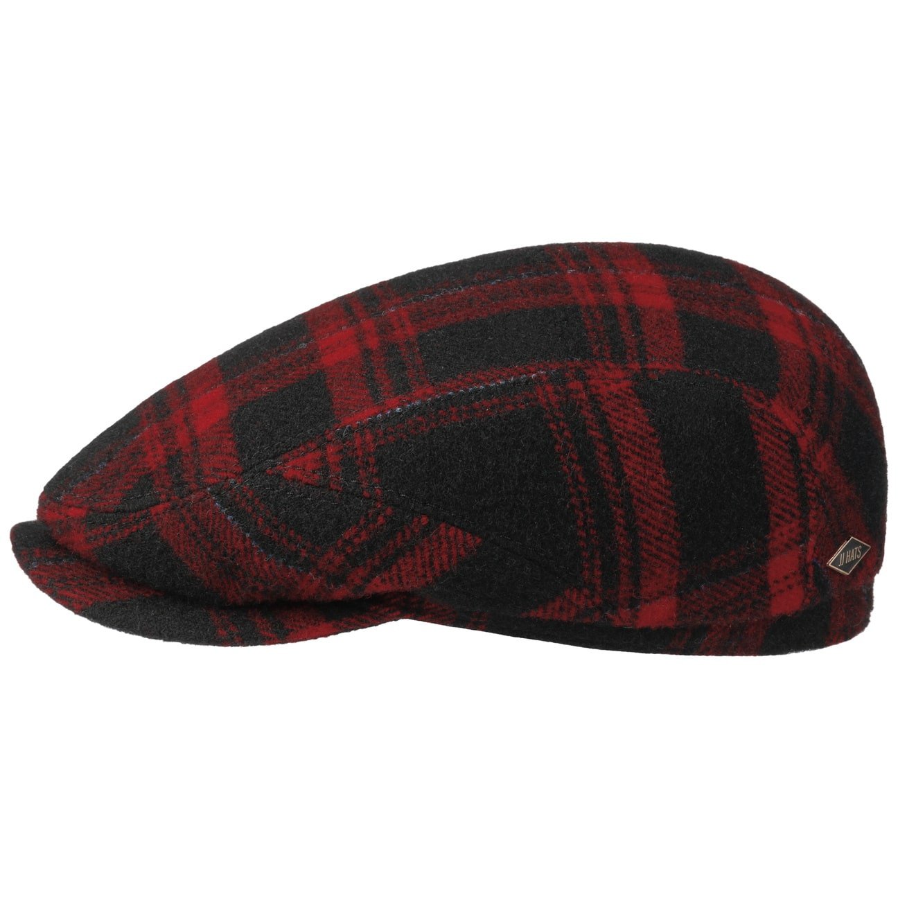 JJ Hats Men's Vintage Flannel Driver Cap - Classic Wool Newsboy Hat for Winter, Fall & Outdoor Activities (Hunting, Fishing, Hiking)