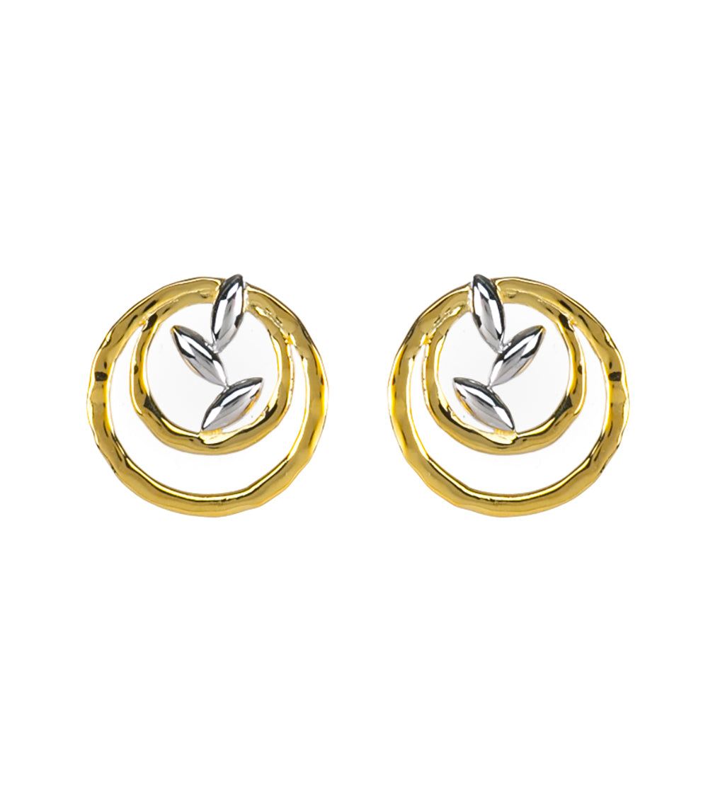 Ola Circle of Life Stud Earrings - Sterling Silver Boho Hoop Earrings for Women - Perfect for Everyday Wear, Date Nights & Special Occasions