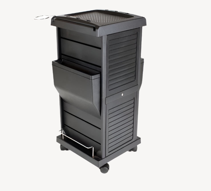 CLAIRE Lockable Salon Trolley Cart - Professional Mobile Storage for Hair Stylists & Beauty Salon Equipment - Perfect for Salon Tools, Hair Products & Cosmetics Organization