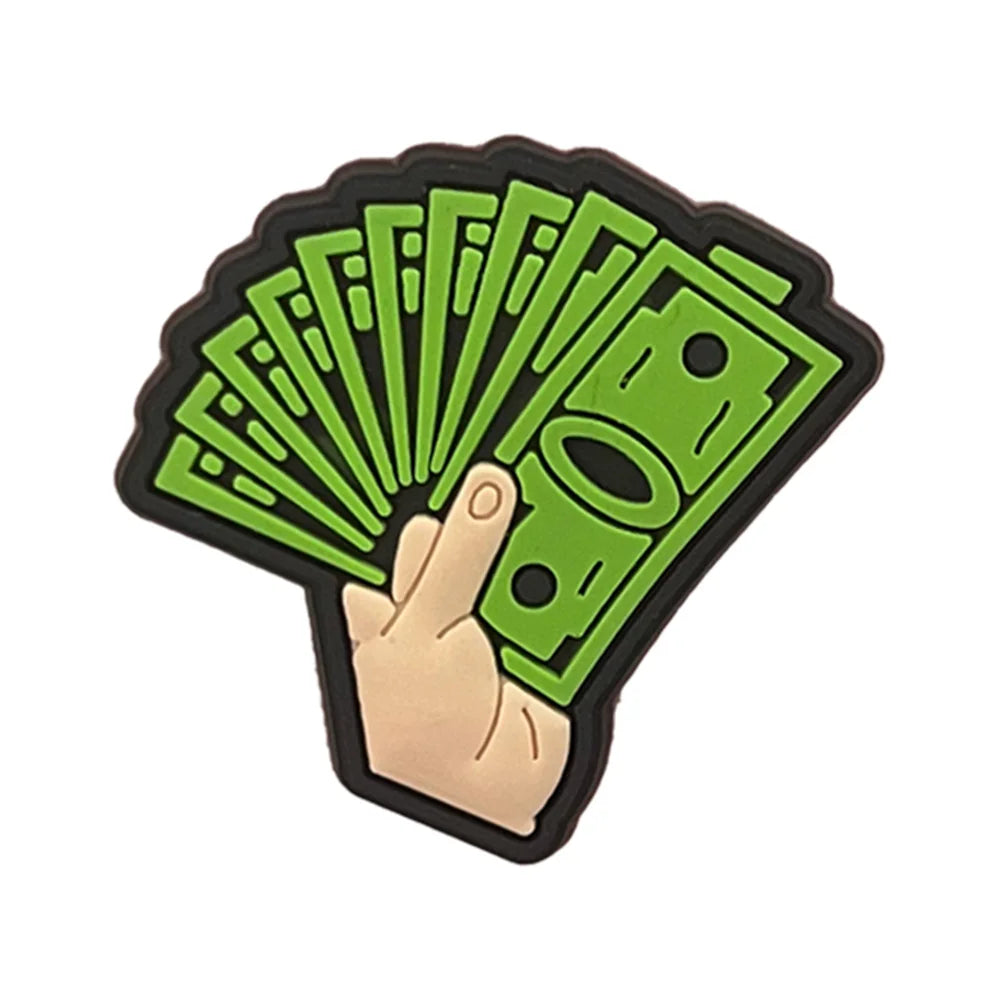 1PCS Cartoon Dollar Money DIY Slipper Accessories - PVC Shoe Charms for Kids & Adults - Fun Birthday Party Gifts & Shoe Decorations (Great for DIY Crafts, Costume Parties, and Unique Gift Ideas)