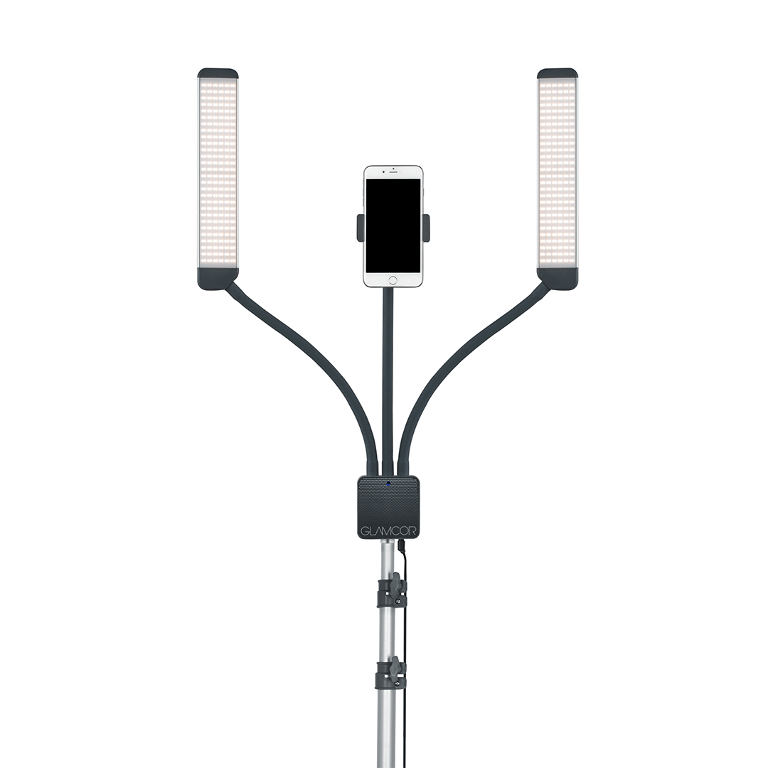 GLAMCOR Professional Multimedia X Light Kit for Photography, Makeup & Video - Perfect for YouTube, TikTok & Beauty Studios