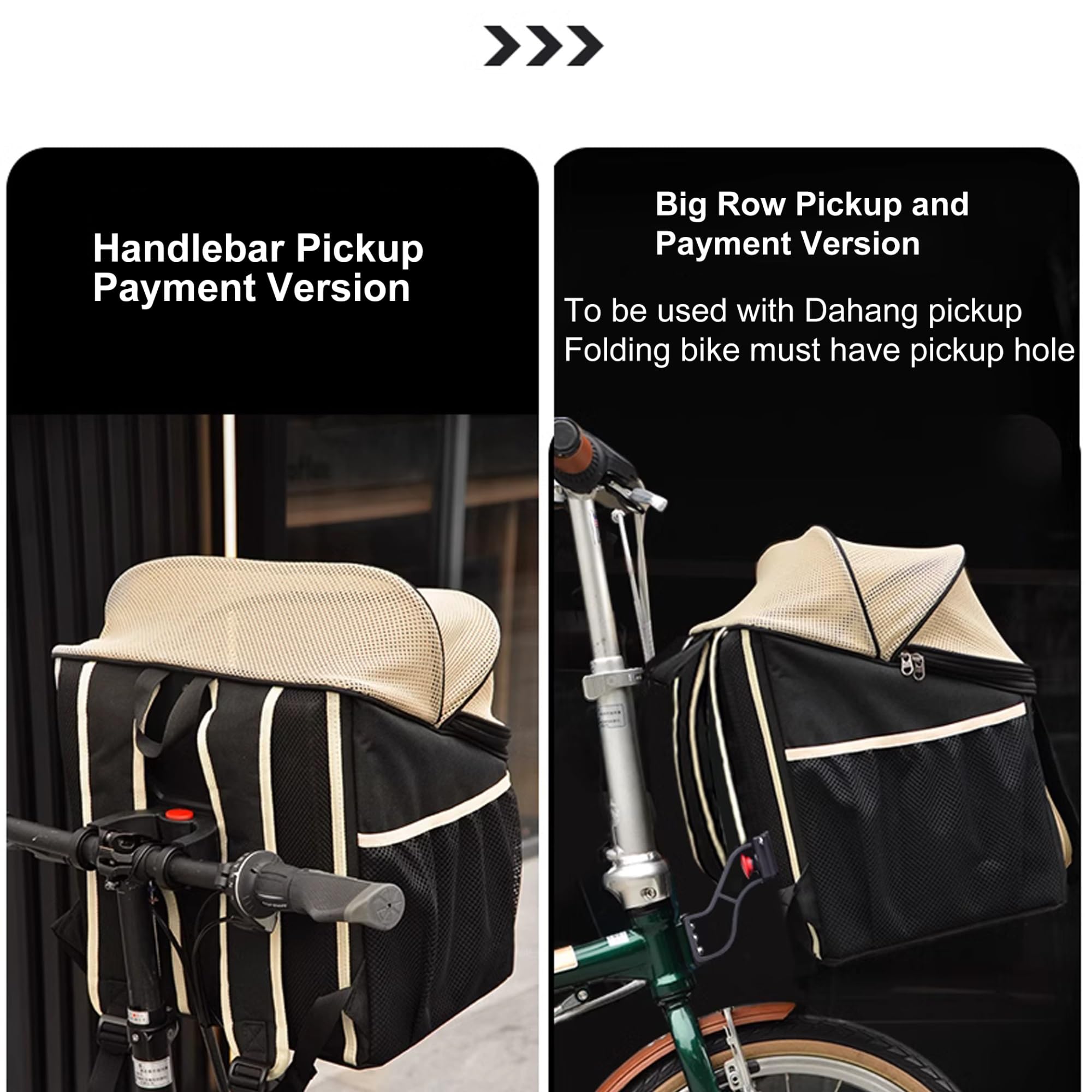 Universal Bike Pet Carrier for Dogs & Cats - Foldable, Removable & Portable Pet Backpack for Bicycles, Travel & School - Multi-Purpose Design with Secure Bike Buckle - Perfect for Outdoor Adventures, Commuting & Daily Use