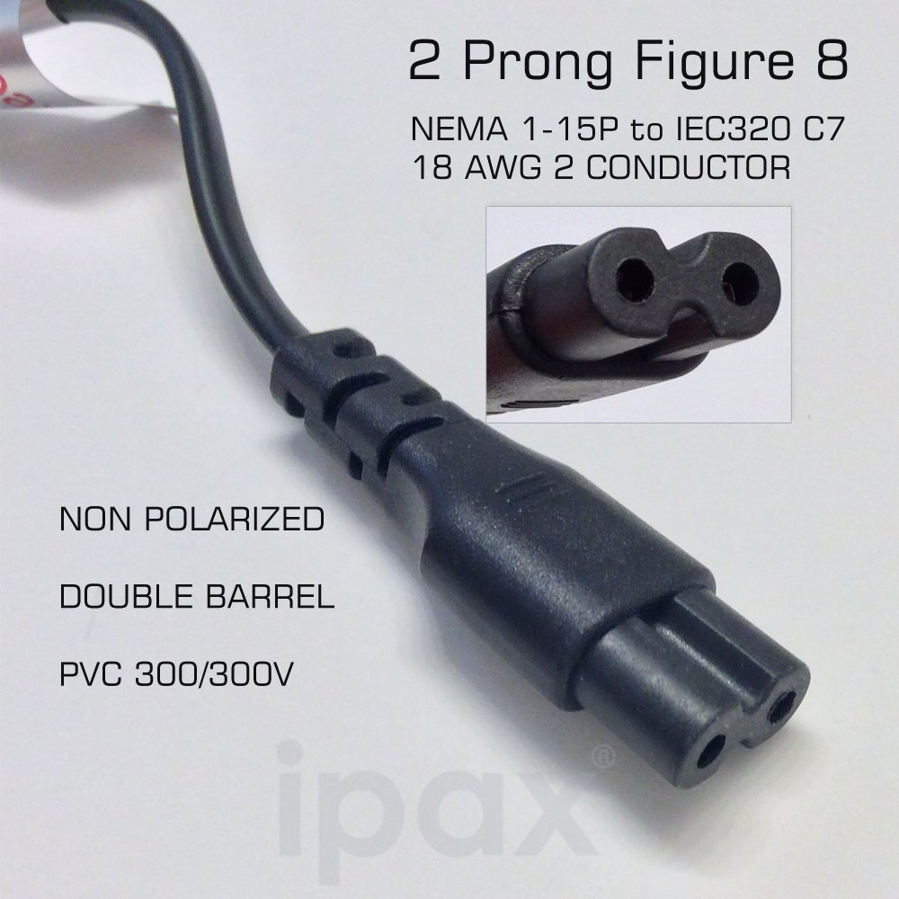 Universal AC Power Adapter Cable for Sony Playstation PS2/PS3/PSP/PS4, LED LCD TV, Printer, DVD Player & Laptop Charger - Compatible with Multiple Devices for Home & Office Use - by Honglei