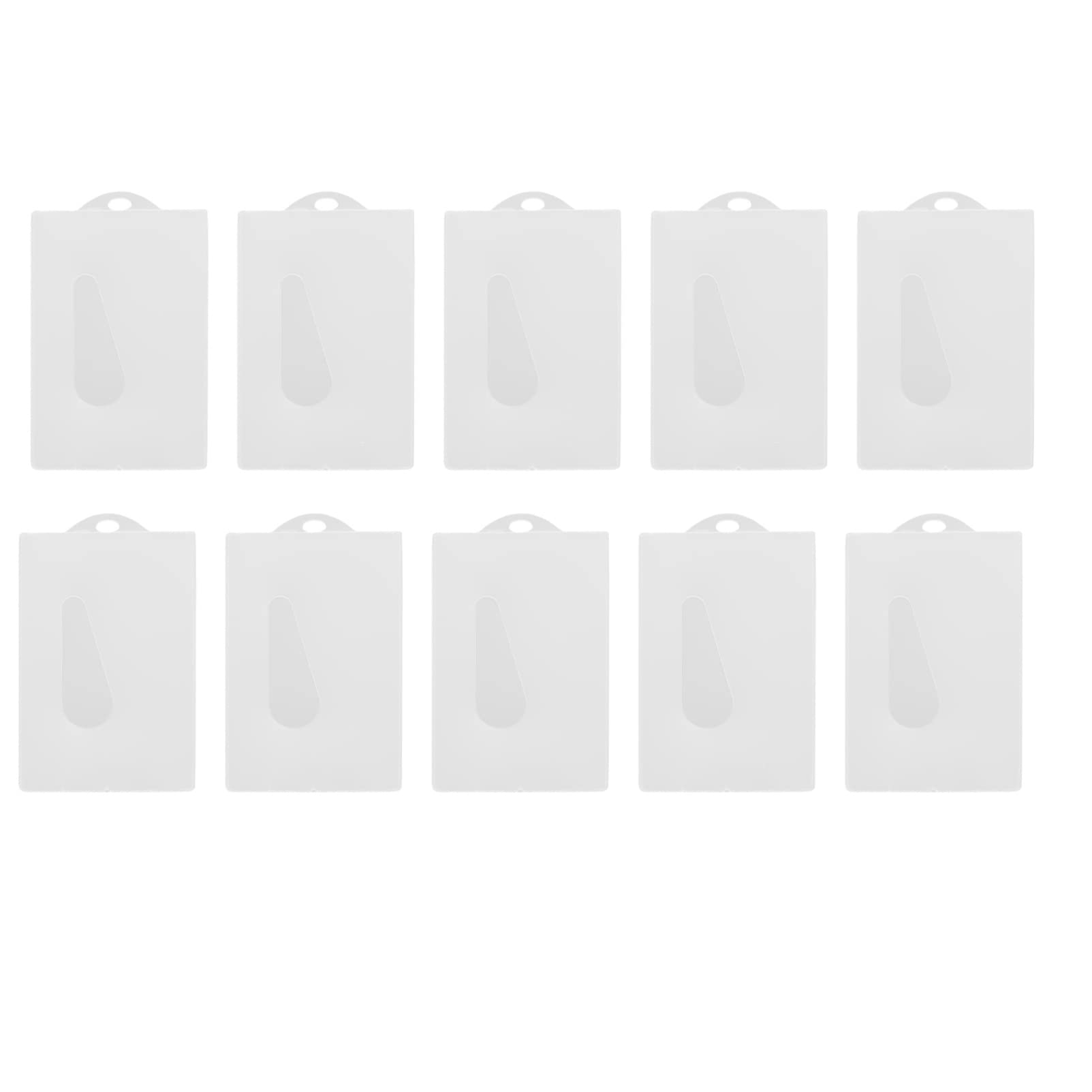 Operitacx 40Pcs Vertical ID Badge Holders - Clear Plastic Name Card Covers for Students, Business Cards & Credit Cards - Durable Card Protectors for Office, School & Events