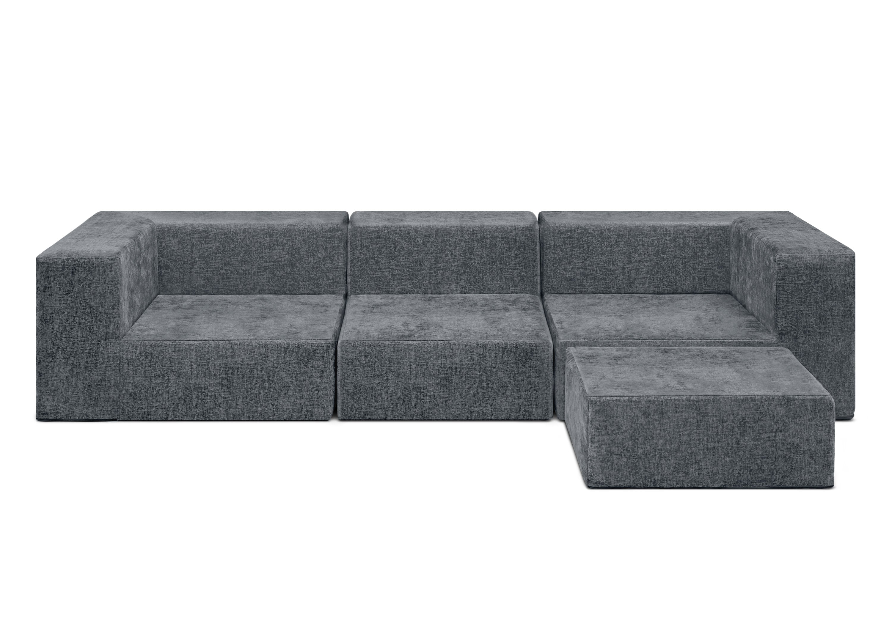 Modern Cozee 4-Piece Sectional Sofa Set with Storage | L-Shaped Living Room Couch for Small Spaces | Perfect for Apartments, Condos & Cozy Home Decor