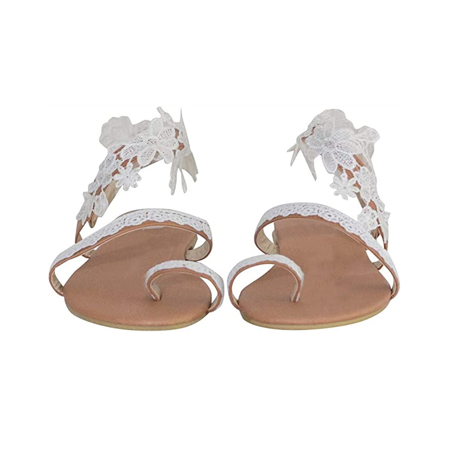 Women's Bohemian Flat Sandals - Open Toe Casual Summer Sandals for Women - Cute Boho Flip Flops for Beach, Vacation & Everyday Wear