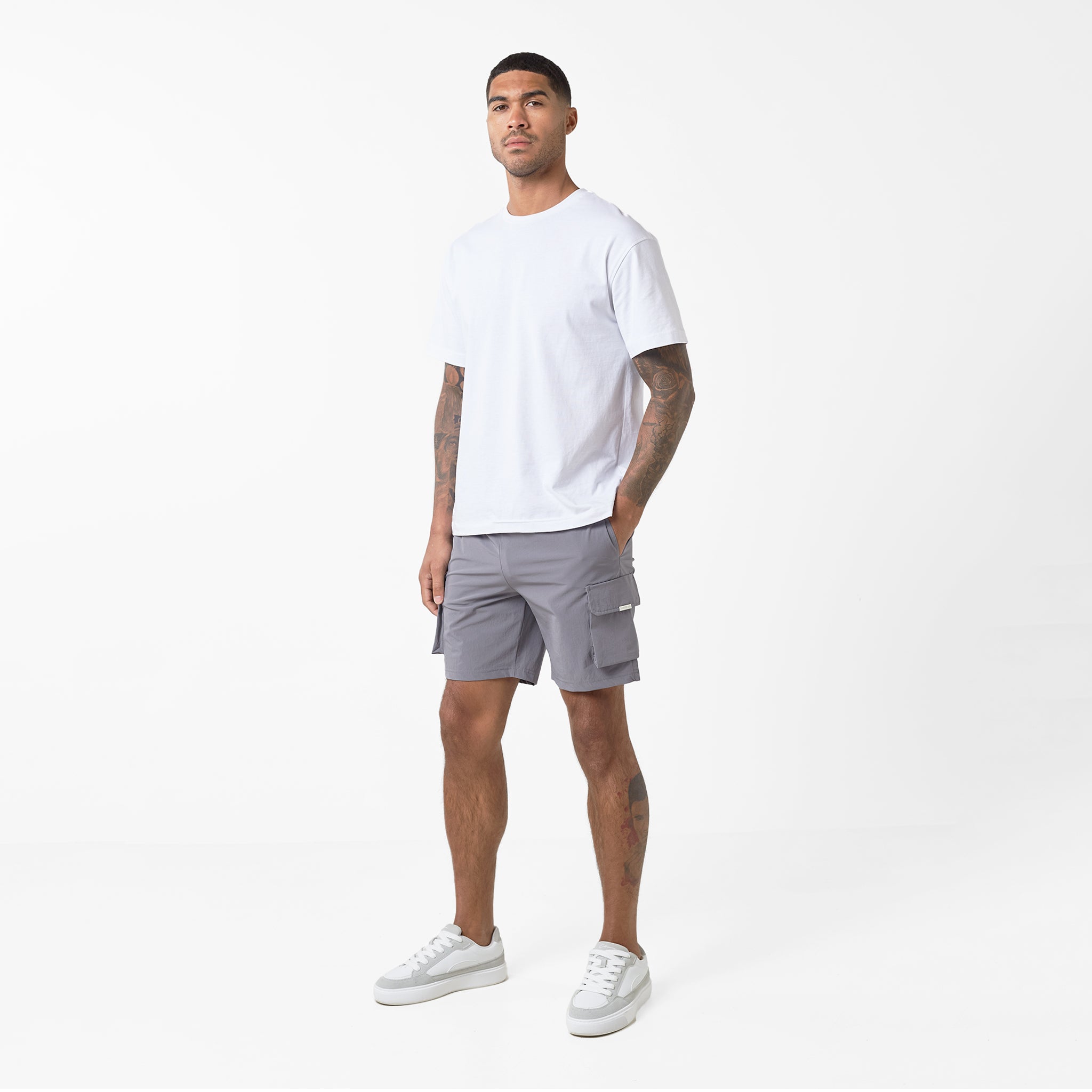 Premium Tech Cargo Shorts for Men - Comfortable & Durable Workout & Travel Pants with Multiple Pockets | Charcoal Grey | Perfect for Gym, Hiking, Outdoor Adventures & Casual Wear