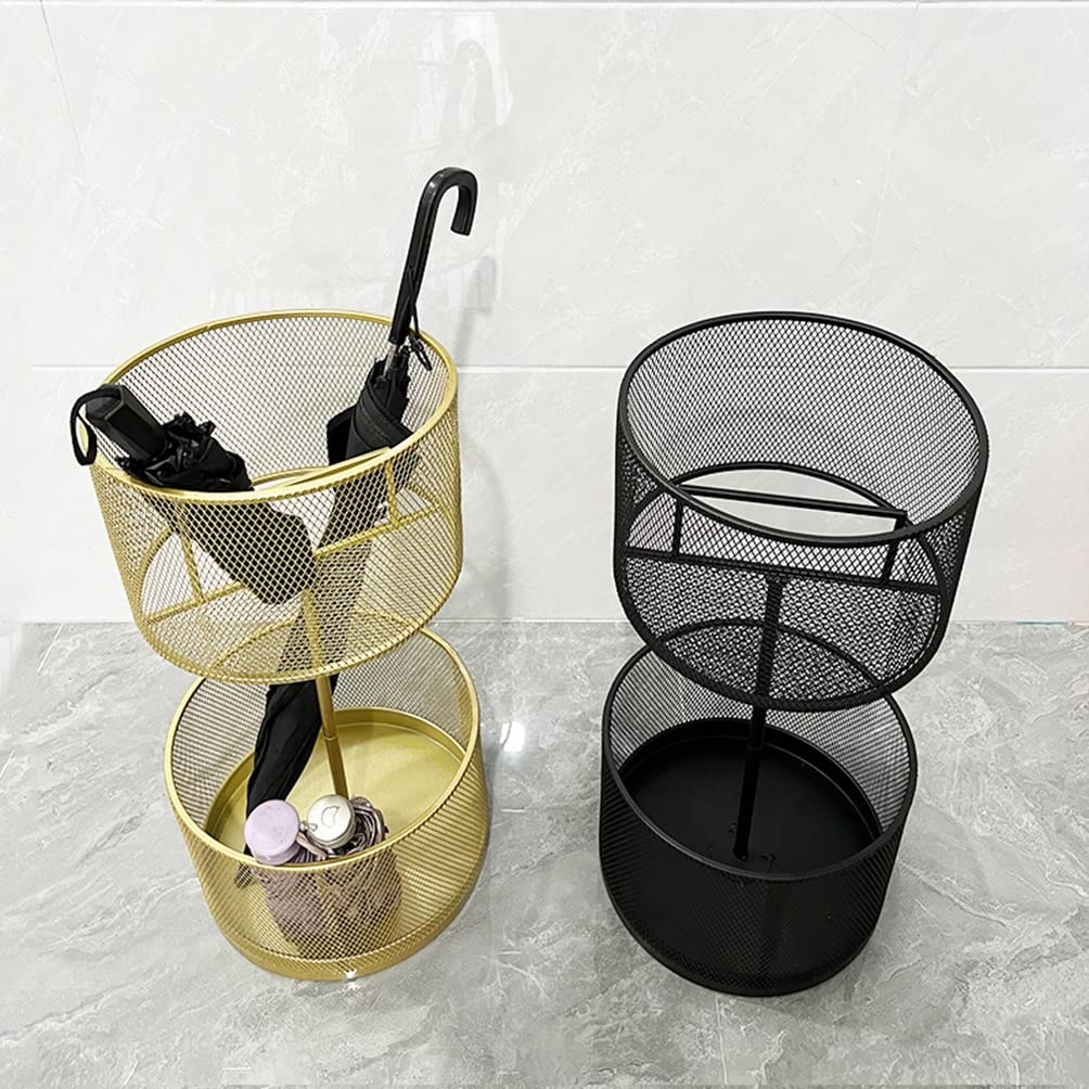 Metal Umbrella Stand - Indoor Space Saving Organizer for Hallway Entry (35x60CM, White) - Perfect for Home & Office