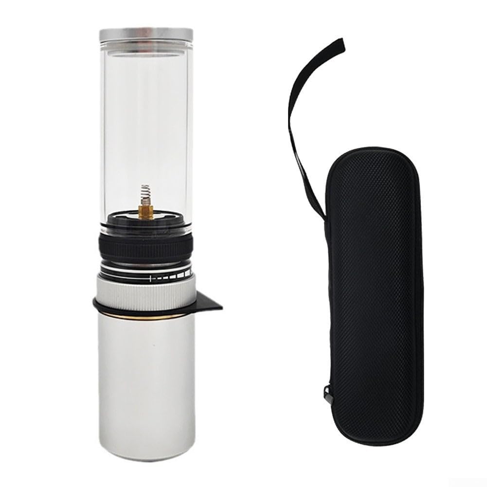 Portable Outdoor Gas Lantern - Dreamlike Candle Light with Glass Mantle & Gas Box (White) - Perfect for Camping, Hiking, Fishing, Backyard Parties & Emergency Lighting