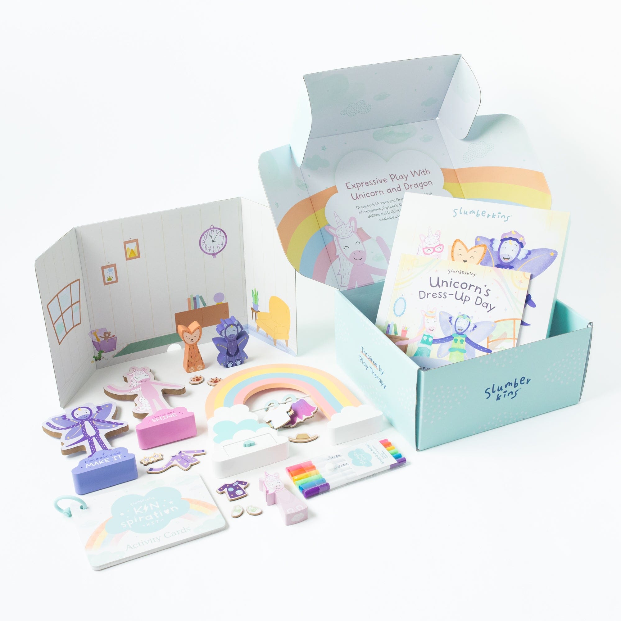 Kinspiration Kit: Unicorn & Dragon Toys for Kids - Creative Play, Imaginative Learning - Perfect for Pretend Play, Storytelling & Sensory Development