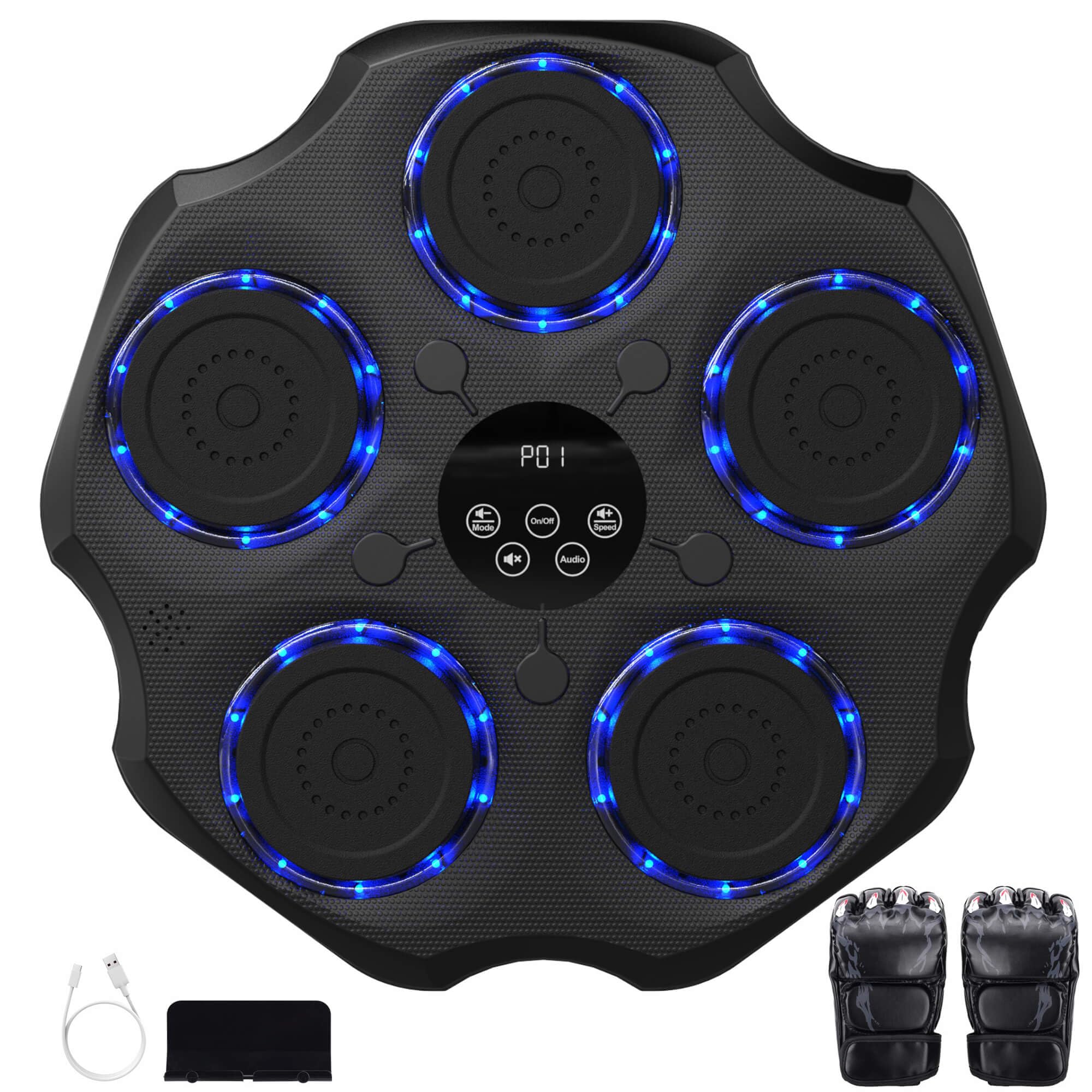 2025 Smart Bluetooth Music Boxing Machine for Adults & Kids - Interactive Punching Bag with Gloves, Large Wall Mounted Electronic Punching Pad - Perfect for Home Gym, Office Workout & Stress Relief