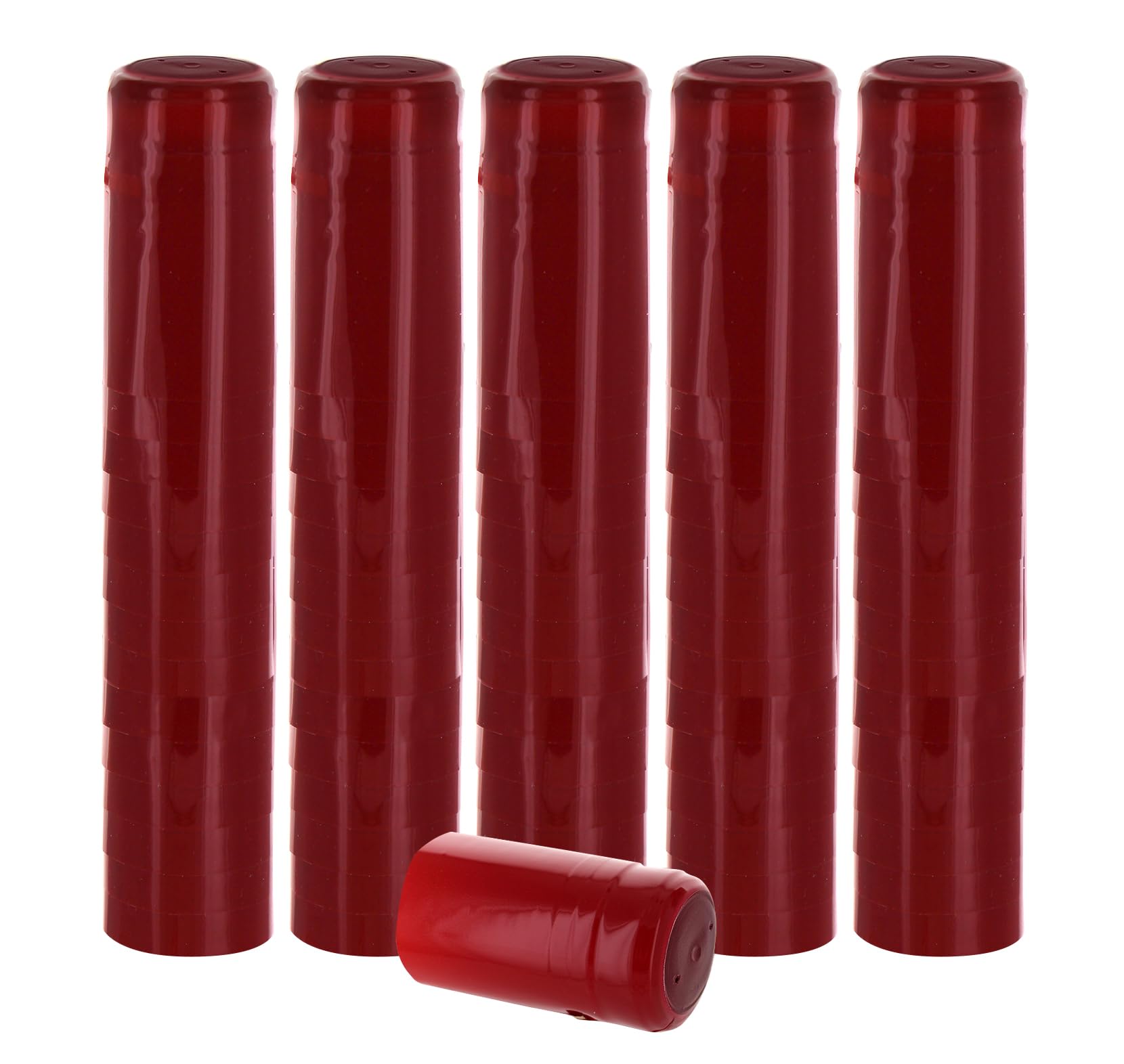 Premium Red PVC Shrink Capsules - 500 Pack for Bottle Sealing & Tamper Proofing - Ideal for Wine, Liquor, Cosmetics & DIY Crafts