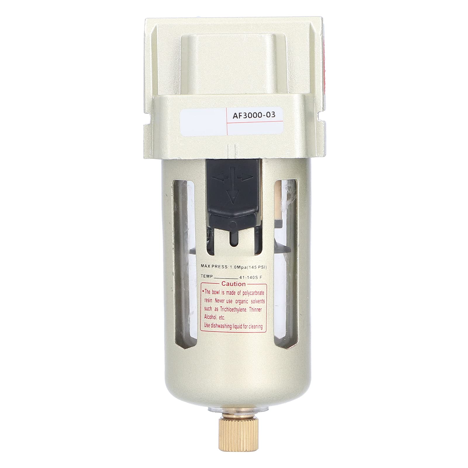 AF3000-03 Air Compressor Filter Regulator - Moisture & Particulate Water Trap Filter for Air Tools - Replacement Single Unit - Ideal for Pneumatic Tools, Spray Painting & Workshop Use