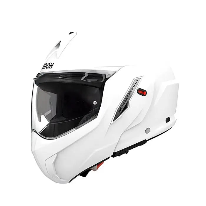 Airoh Mathisse 2 Color Gloss White Motorcycle Helmet - Lightweight DOT Certified Full Face Helmet for Men & Women - Perfect for Street Biking, Racing & Commuting
