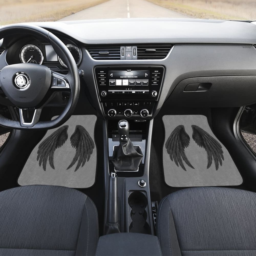 Custom Black Angel Wings Car Floor Mats - Premium Fit for All Vehicles - Perfect for Cars, Trucks & SUVs - Durable & Stylish Protection