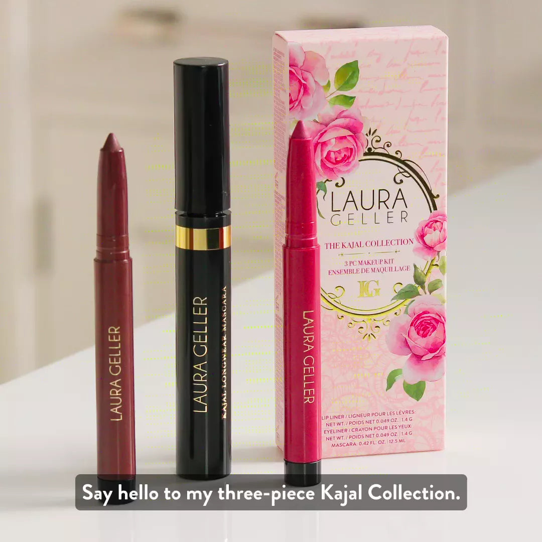 Kajal Collection 3-Piece Makeup Kit - Eyeliner, Mascara & Eyeshadow Set for Dramatic Eye Looks | Perfect for Parties, Date Nights & Special Occasions