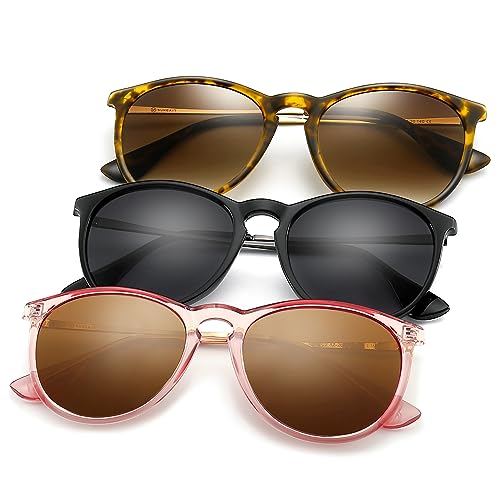 3 Pack (Polarized): Matte Amber/Brown Gradient+matte Black/Gray+glossy Pink Brown/Light-brown