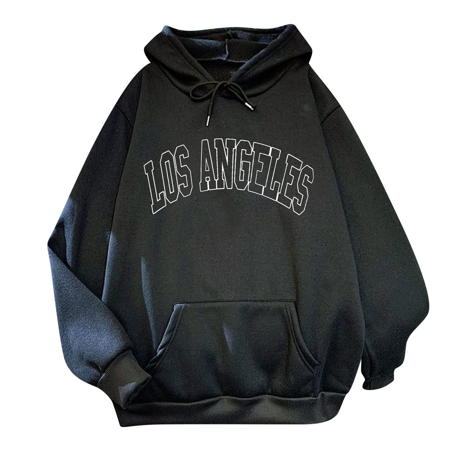 Women's Tie Dye Print Graphic Hooded Sweatshirt - Long Sleeve Loose Pullover with Drawstring & Pocket - Black 39 - Perfect for Casual Outings & Cozy Evenings
