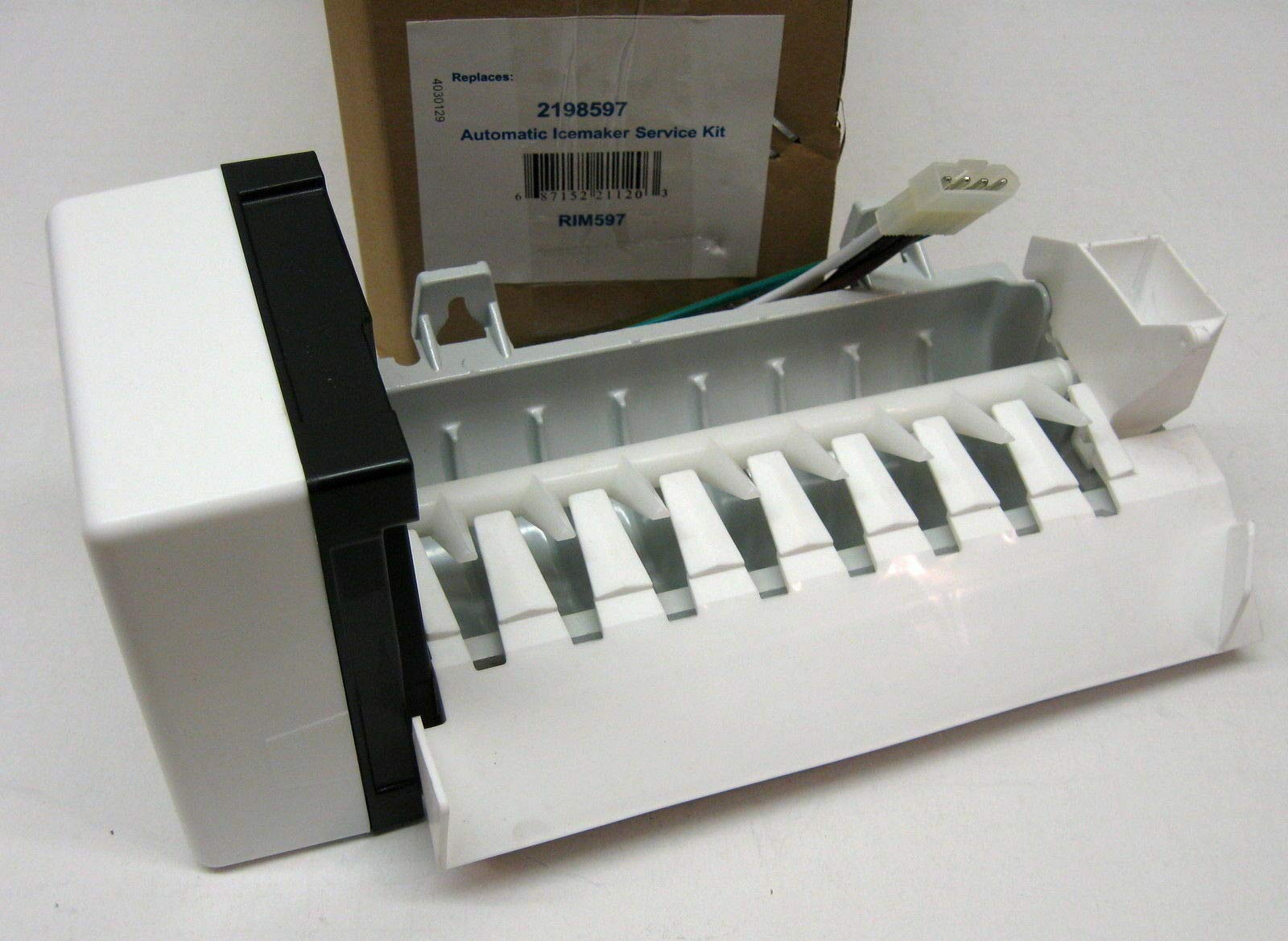 Replacement Ice Maker for KitchenAid 2198597 Refrigerator - Compatible with WP AP3182733, 2198598, 626663, PS869316 Models - Perfect for Home Kitchen & Office Break Room Refrigeration