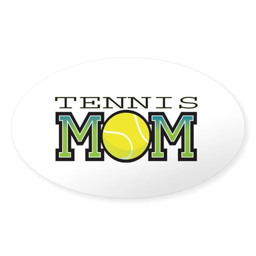 Clear - Tennis Mom Oval Sticker