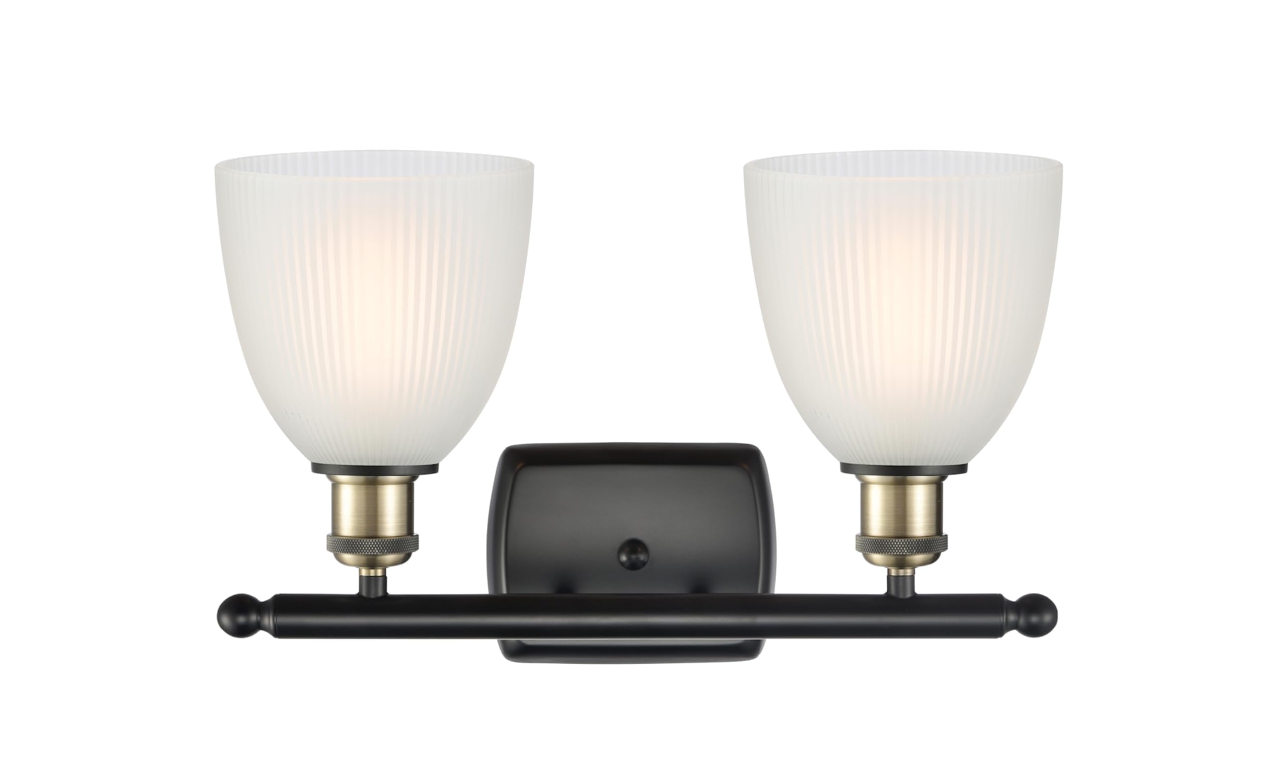 Innovations Lighting 516-2W-BK-G381 Castile 2-Light Bathroom Vanity Light - Black Finish, Modern Design - Perfect for Bathroom, Powder Room, and Dressing Area Lighting