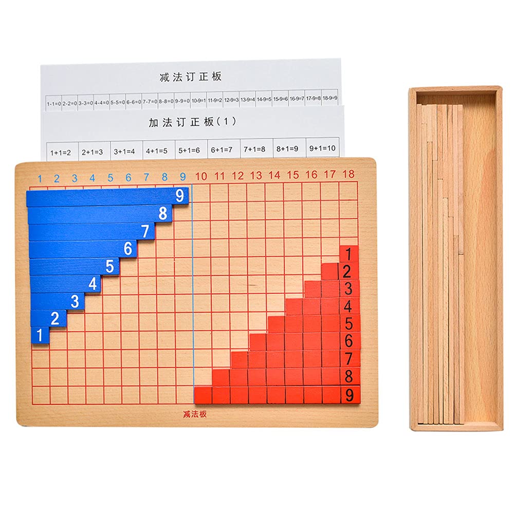 Montessori Math Toys - Wooden Addition & Subtraction Board for Toddlers & Kids | Early Childhood Learning Tools | Perfect for Homeschooling & Classroom Education