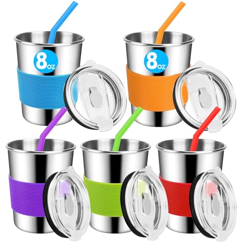 (Small Size)8oz with Silicone Straws