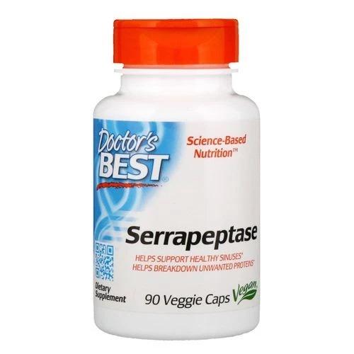 Doctor's Best Serrapeptase 80,000 SPU - High Potency Enzyme Supplement for Joint & Inflammation Support - Supports Healthy Respiratory & Cardiovascular Function - Ideal for Post-Surgery Recovery & Daily Wellness