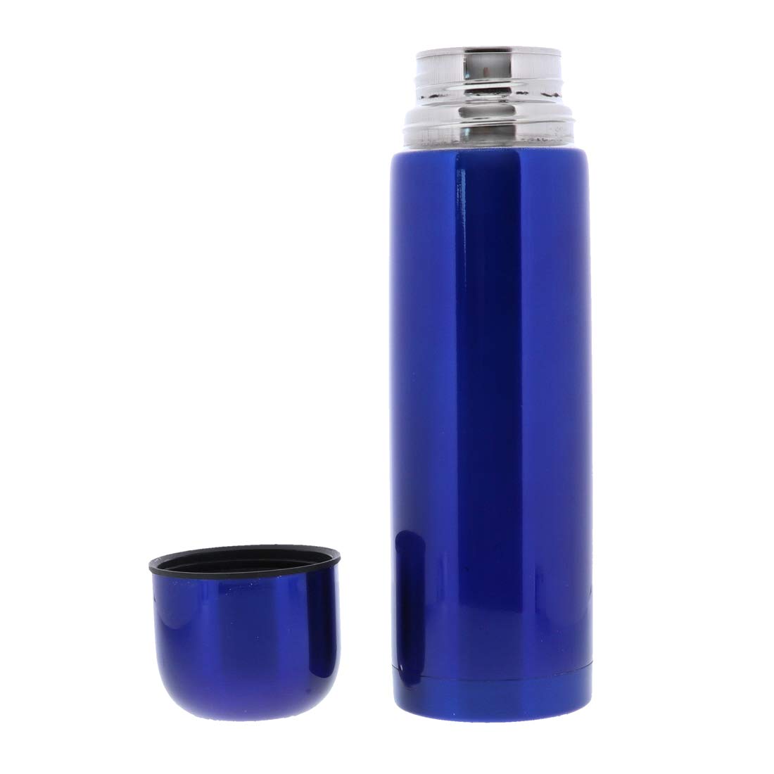 Premium 18 oz Stainless Steel Vacuum Insulated Water Bottle with Lid & Cup - Set of 2, Leakproof & BPA-Free - Perfect for Hiking, Gym & Office - Blue