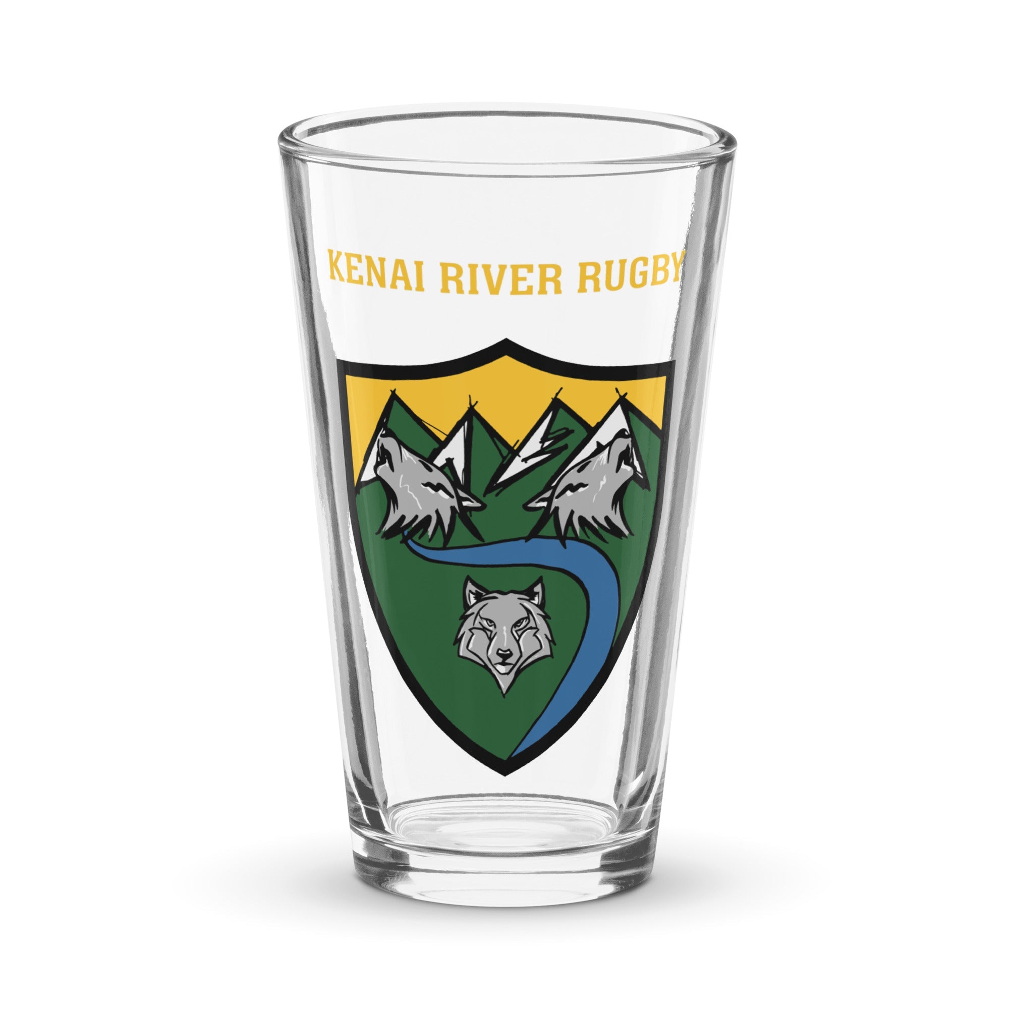 Kenai River RFC Pint Glass - 16oz Beer Glass with Official Logo - Perfect for Craft Beer, Homebrewing, and Sports Bars